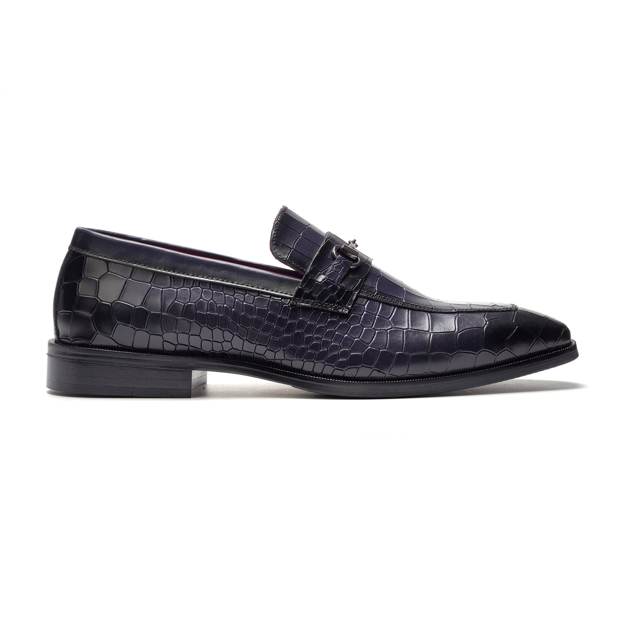 Havana Bit Loafer // Navy Croco