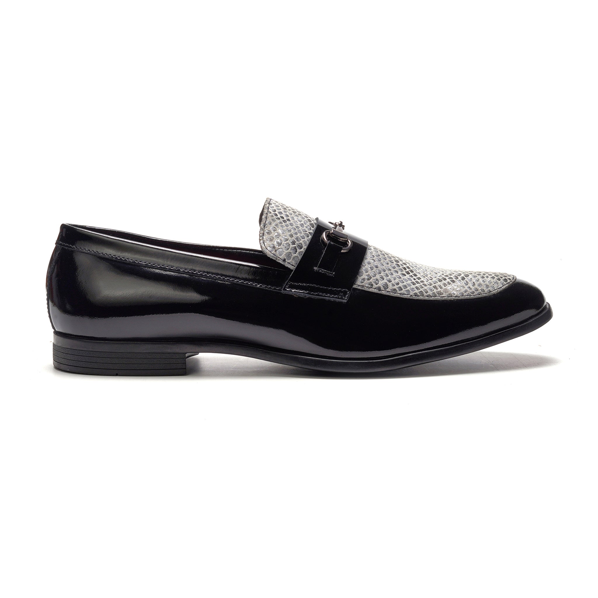Maestro Bit Loafer // Black Snake Print
