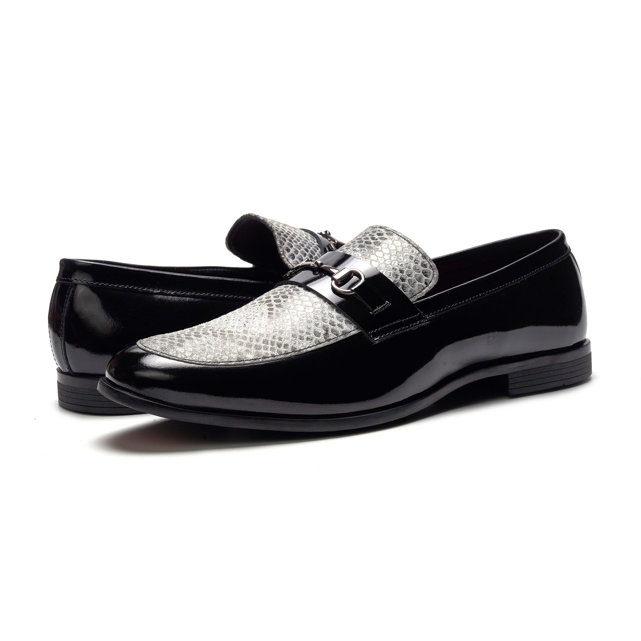 Maestro Bit Loafer // Black Snake Print