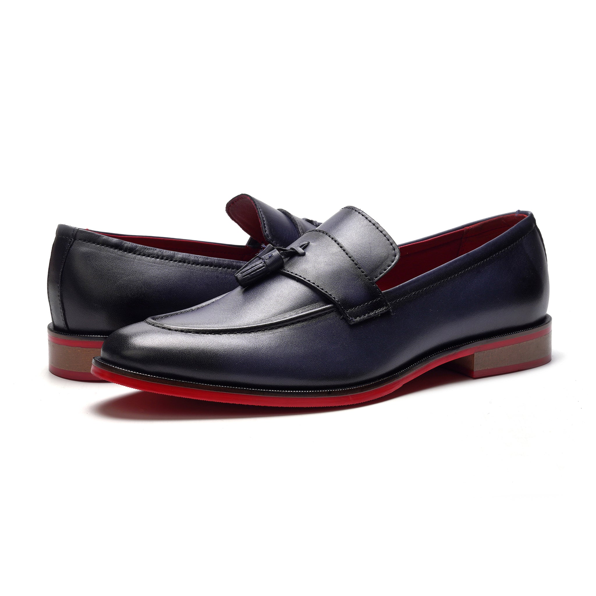 Encore Tassel Loafer // Navy Blue Leather