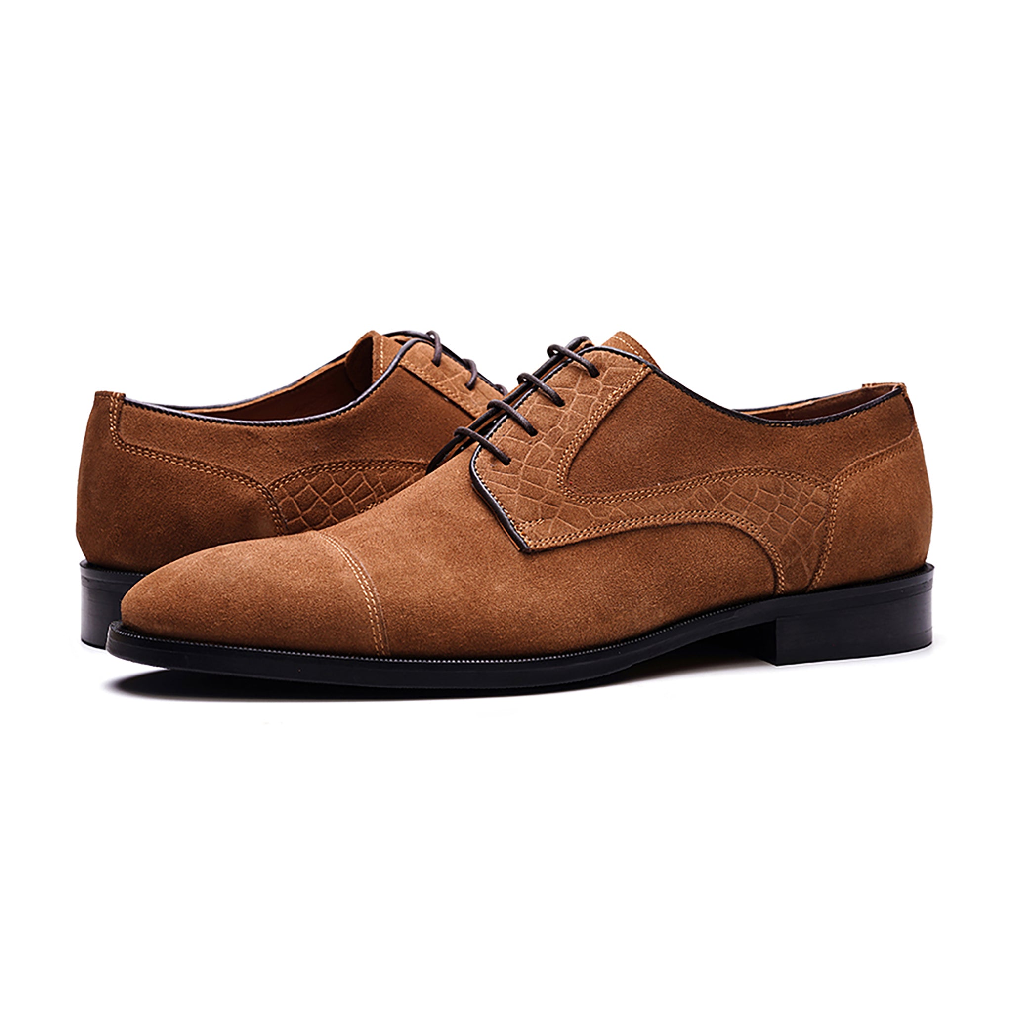 Havens Cap-toe Derby // Tobacco Brown Suede