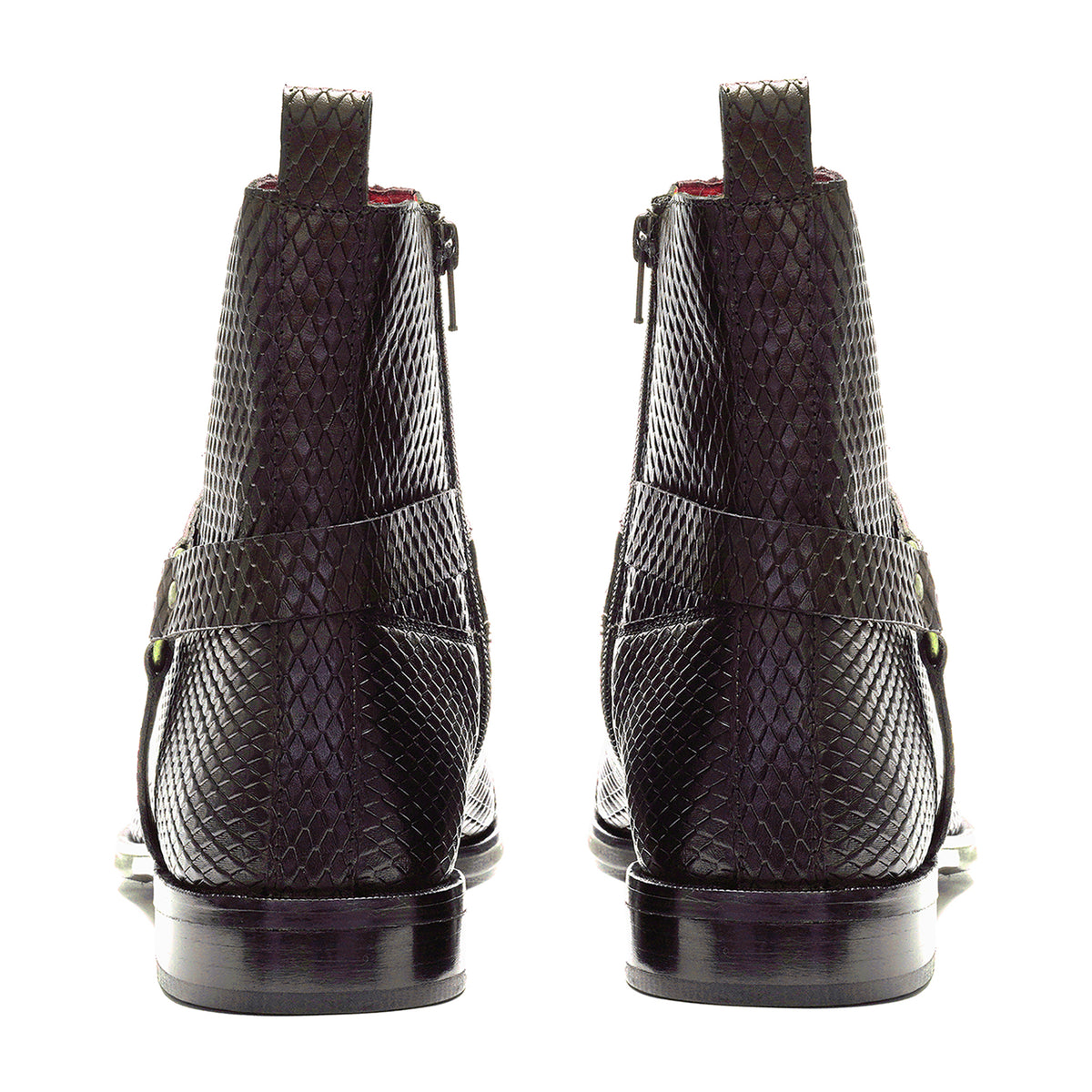 Diamond Harness Leather Boot // Brown