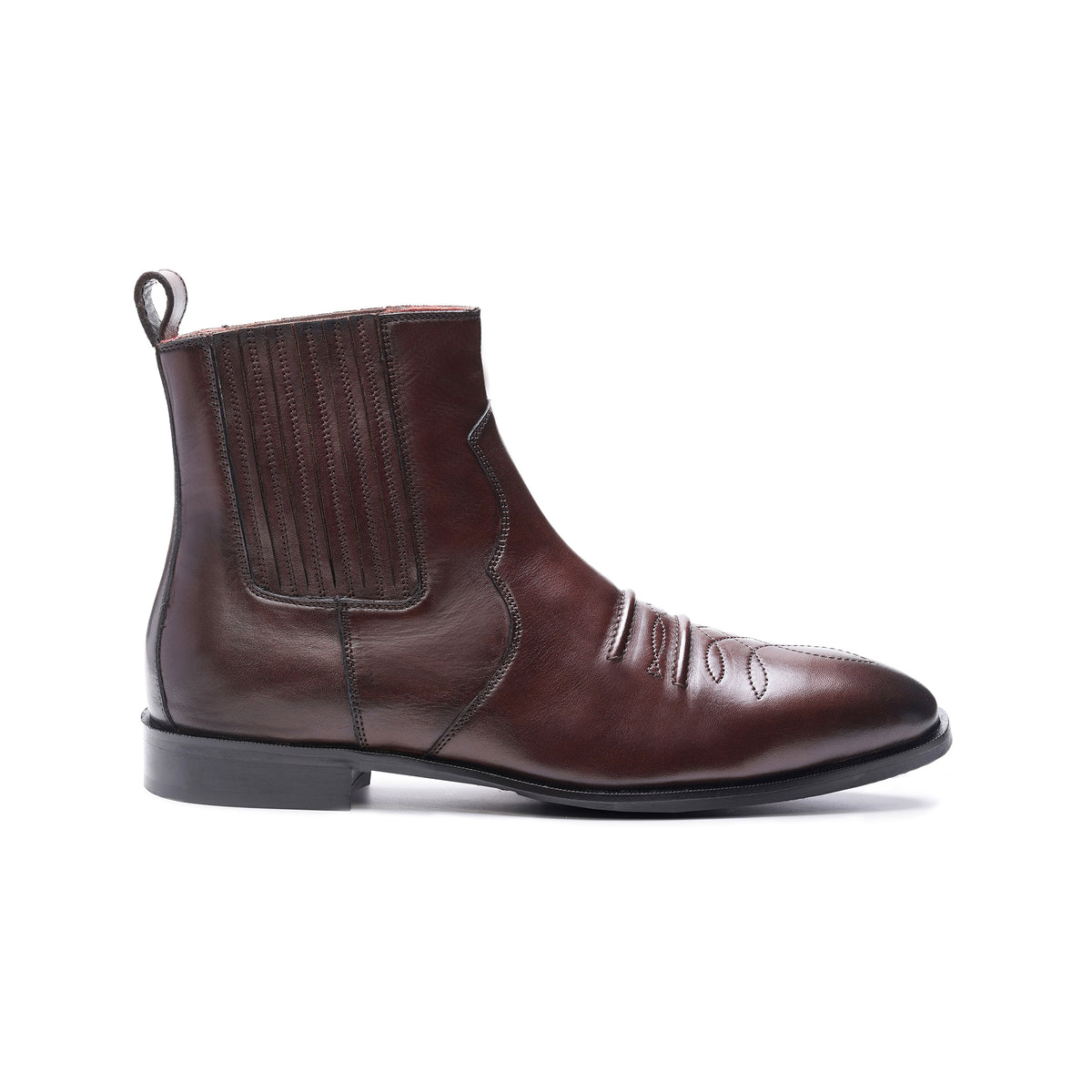NWOB Carlos by Carlos Santana Men\'s Size 11.5 Brown Leather Chelsea Boots Carlos Santos 7902 Chelsea Boots In Dark Brown Calf  main image 3