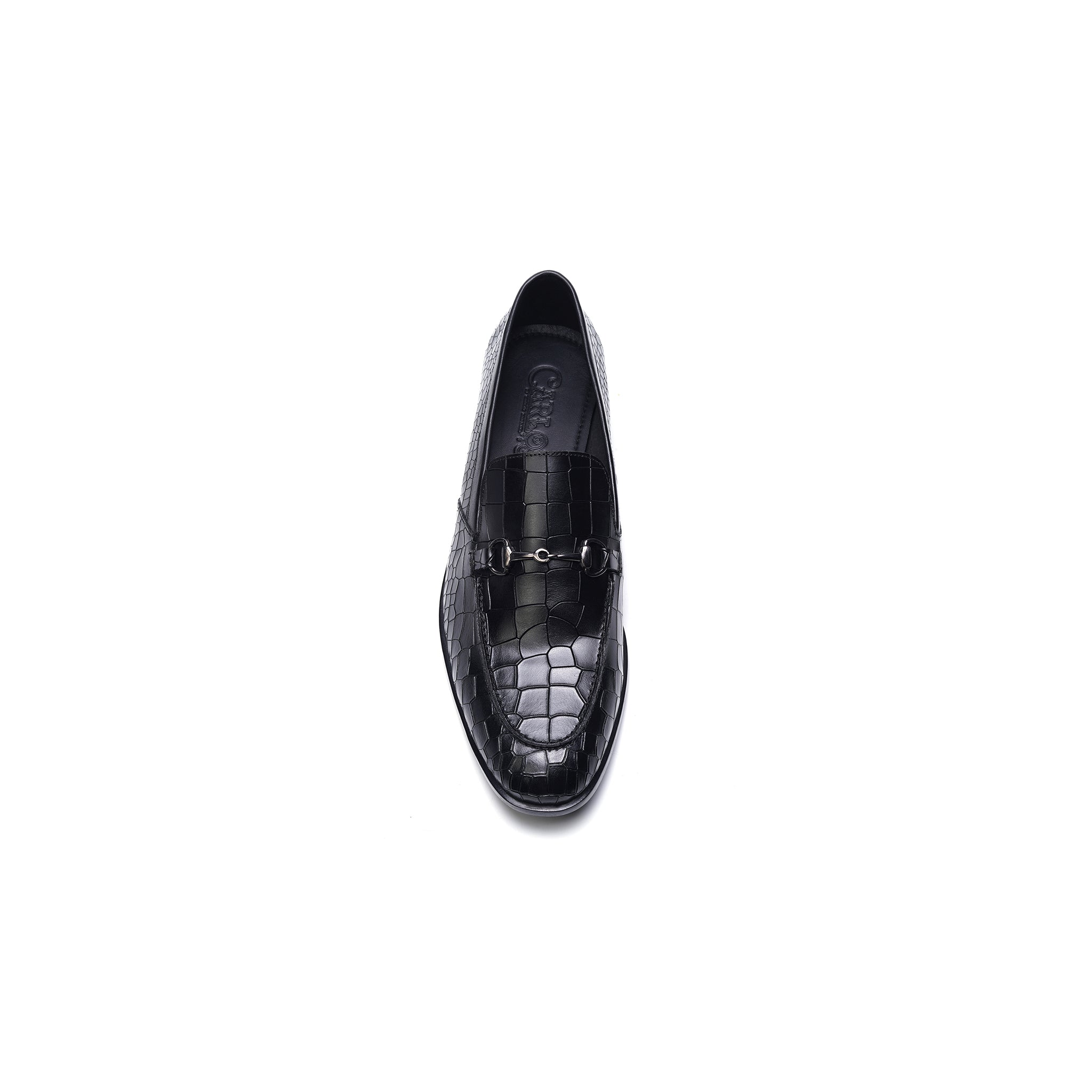 Louis Bit Loafer // Black Croco