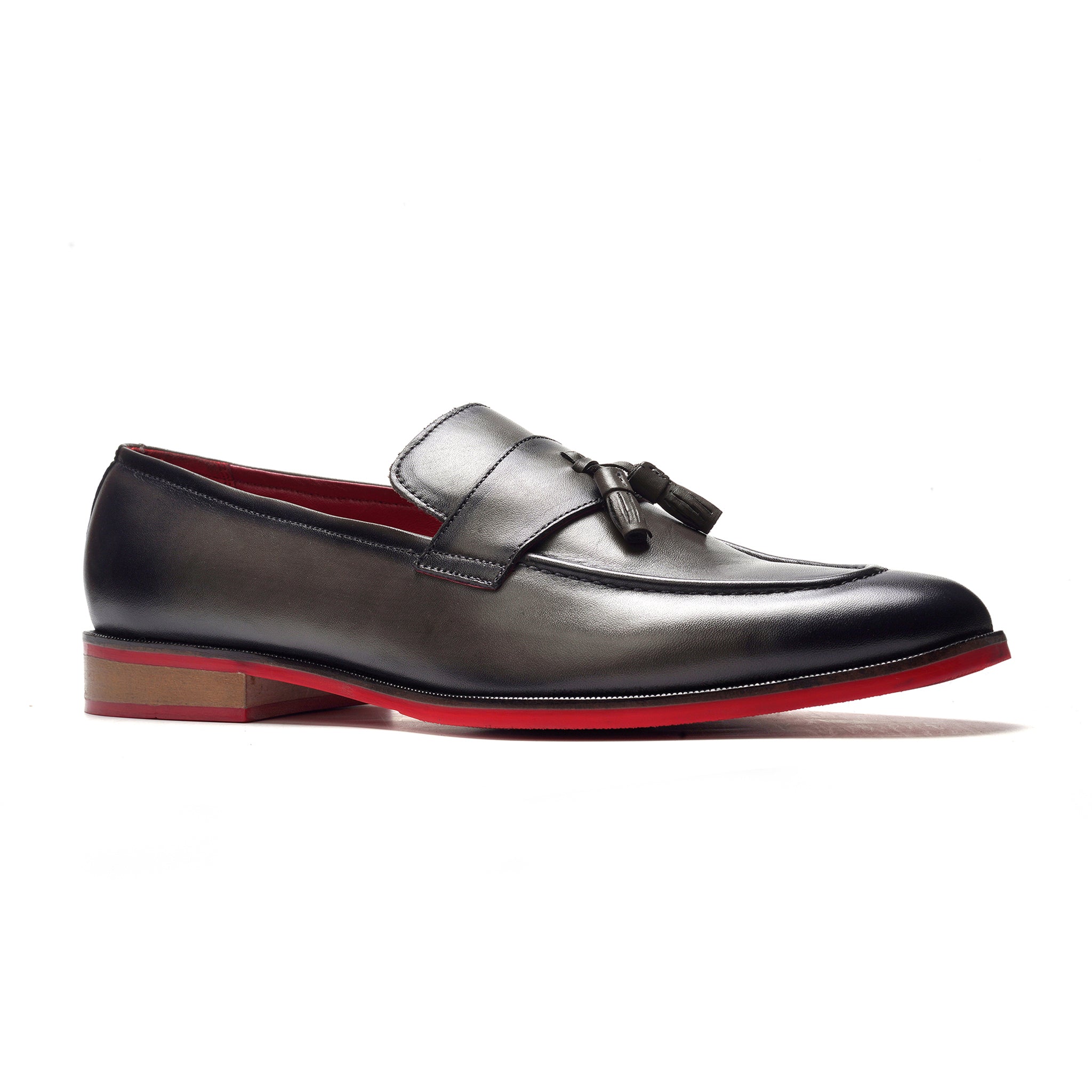 Encore Tassel Loafer // Grey Leather