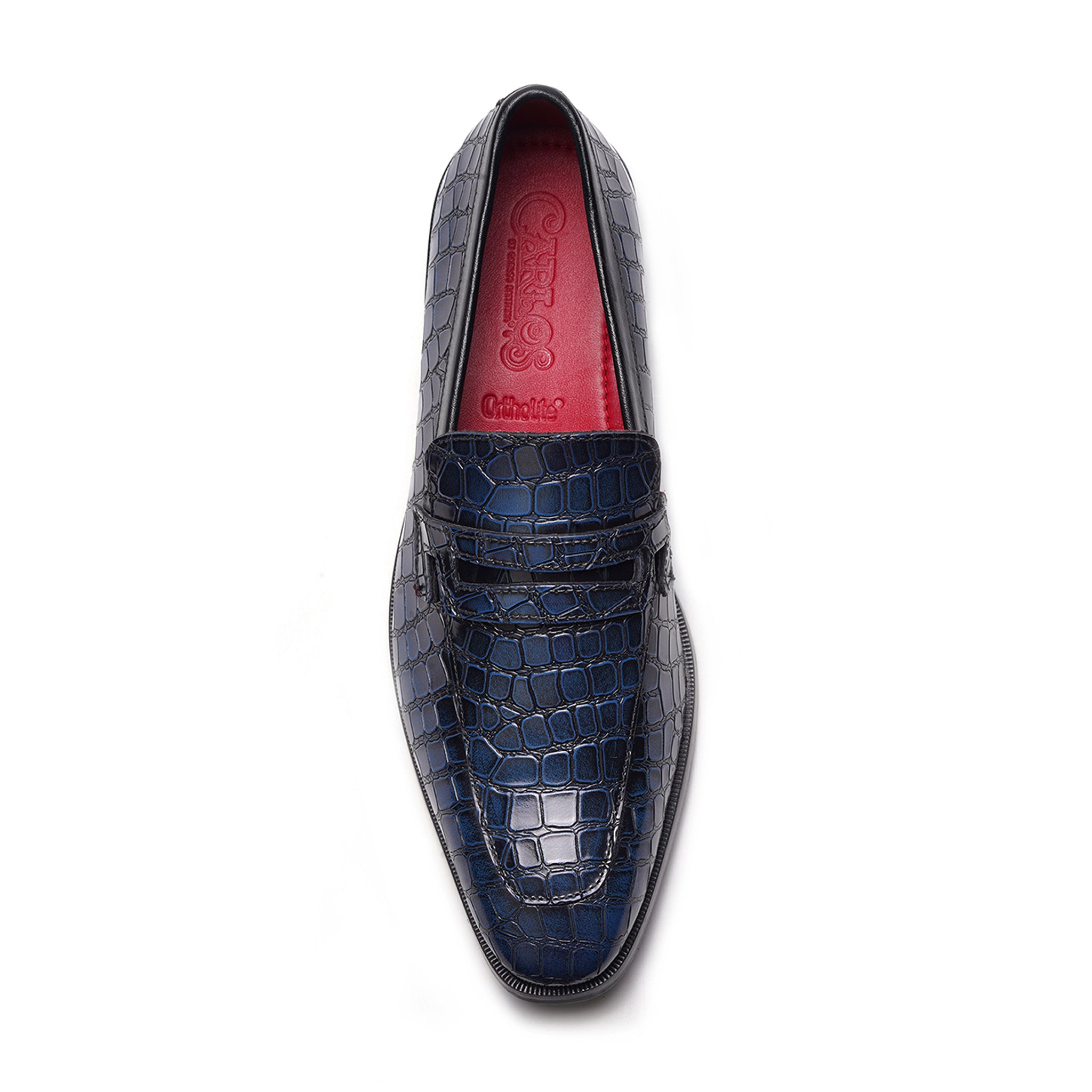 Nocturne Penny Loafer // Navy Croco
