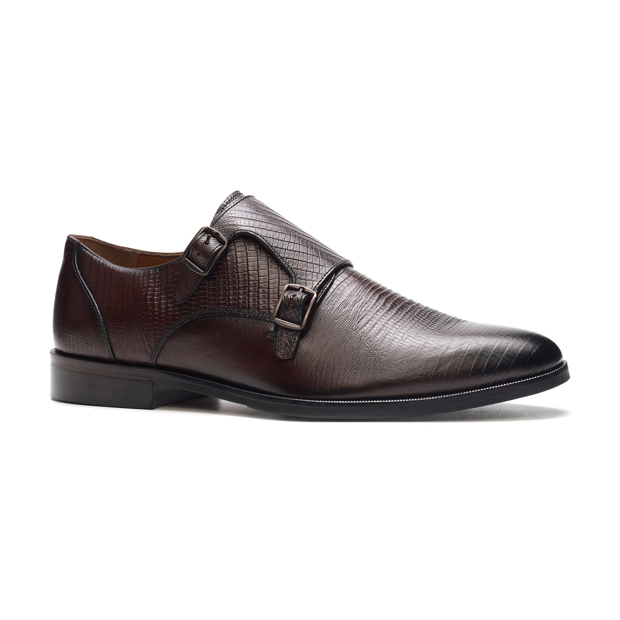 Jack Double Monk Strap // Brown