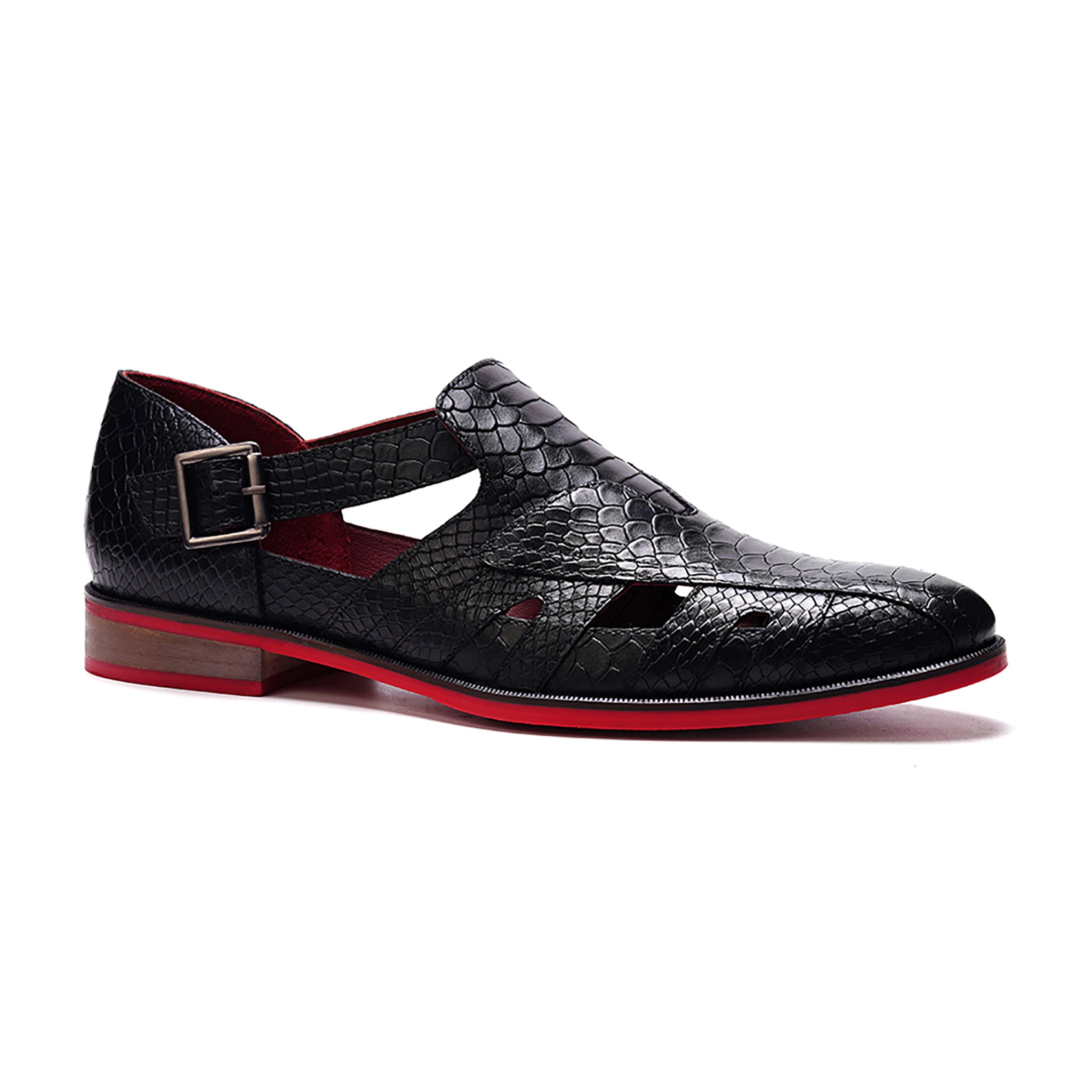 Aura Fisherman Sandal // Black