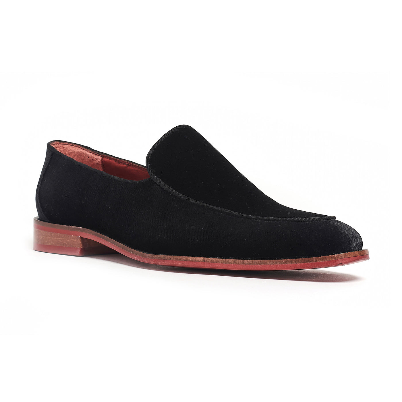 Jet Black Velvet Tassel Loafer main image 1